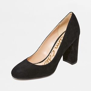 Sam Edelman black suede Stillson Pumps